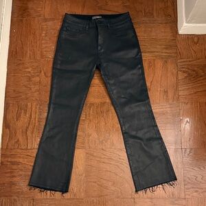 DL1961 Women's Lara Dark Flare Coated Jeans Size 27